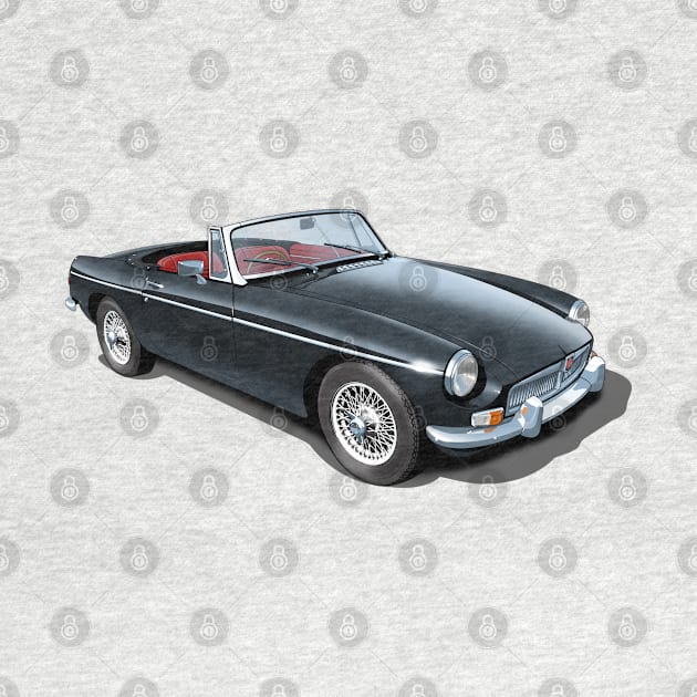 MGB Roadster in black by candcretro